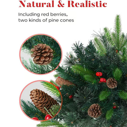 Last Day 60% Off🎉Pre-lit Artificial Christmas Tree Urn Filler