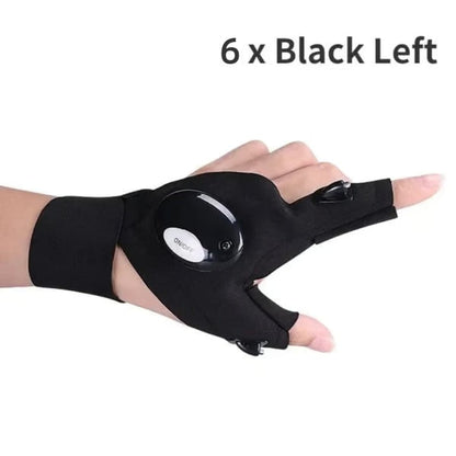 Hands-Free LED Half Finger Gloves