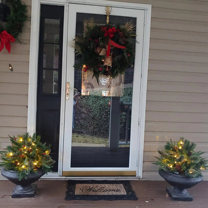 Last Day 60% Off🎉Pre-lit Artificial Christmas Tree Urn Filler