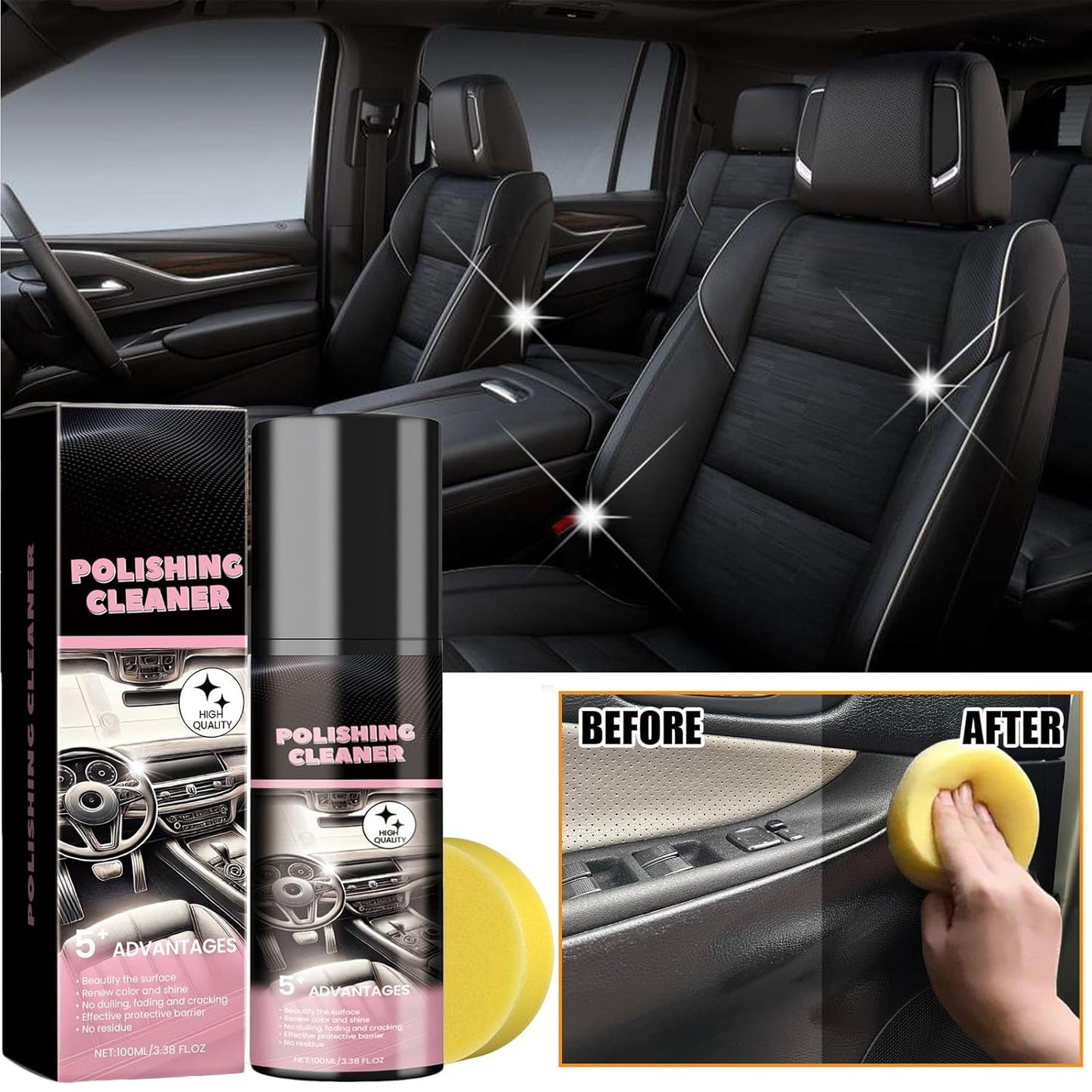 🔥LAST DAY 49% OFF - Polishing Cleaner, Car Interior Cleaner