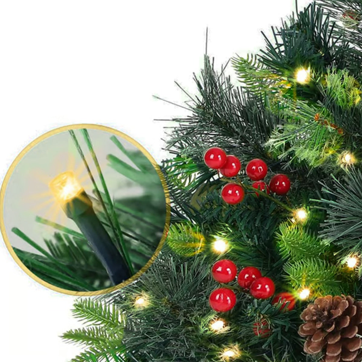 Last Day 60% Off🎉Pre-lit Artificial Christmas Tree Urn Filler